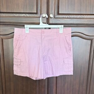 Lee Women's Cargo Shorts in Light Pink